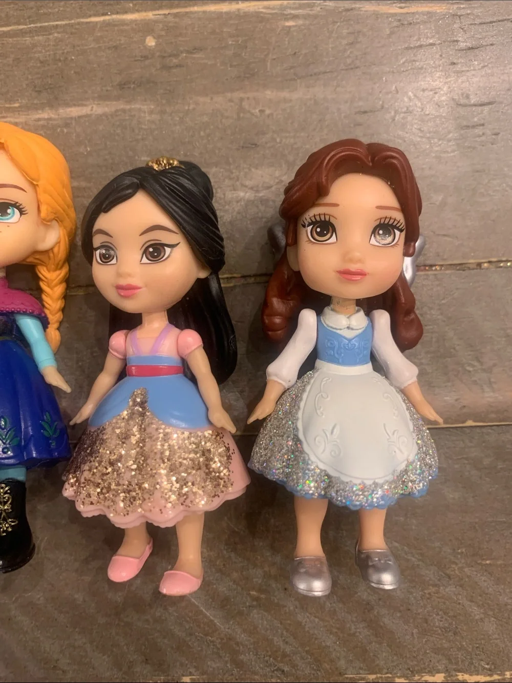 Disney Mini Toddler Princess Doll Set - Blue, Purple, Pink, White
